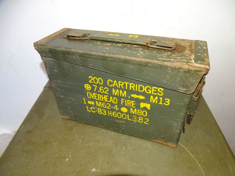 Caisse Munition US 1970's calibre 7,62  .