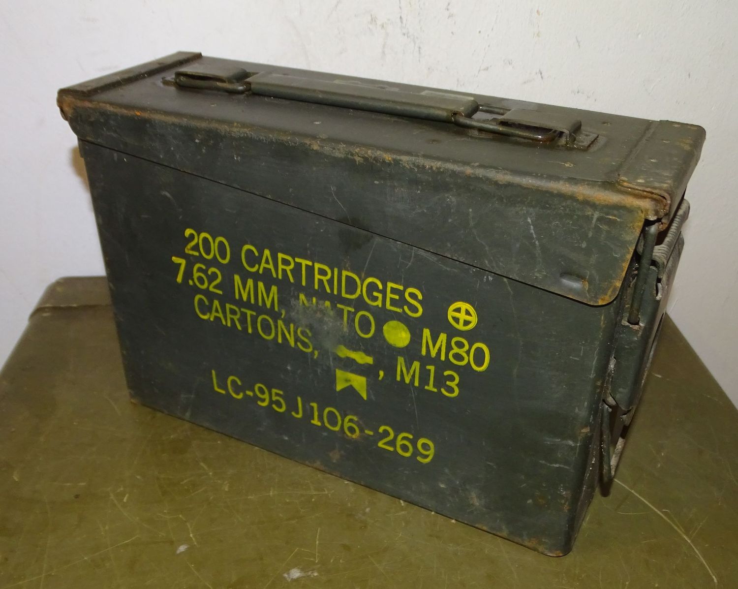Caisse Munition US 1970's calibre 7,62  .