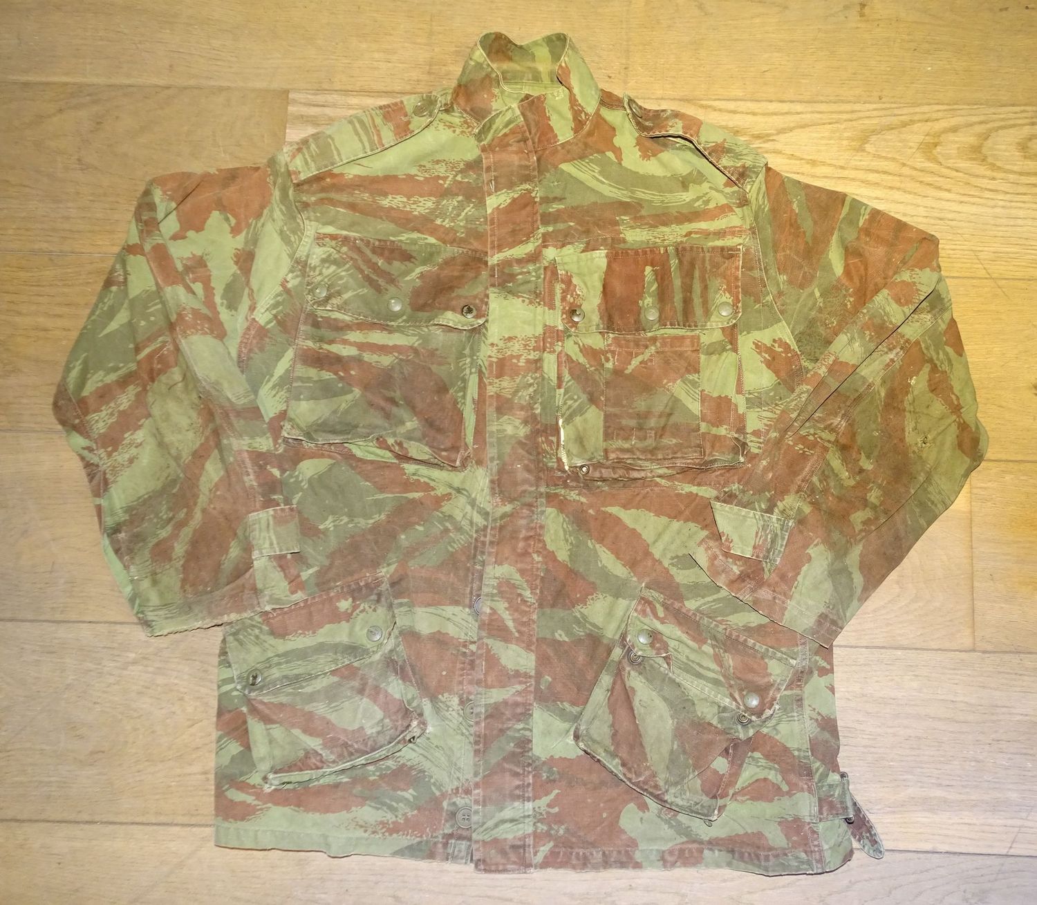 Veste TAP. Lézard  47/54 datée 1954 Paranchutiste ,Algérie.
