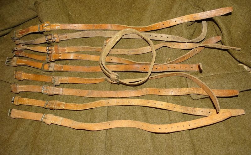 Sangles Cuir Fauve Double boucles ,Tornister, as de carreau 14/18- 39/45 - Lot de 10 Pcs
