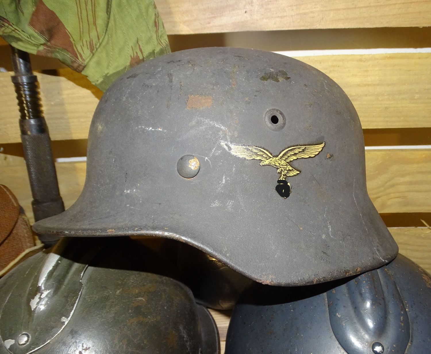 Casque Allemand Modèle 40 Luftwaffe – Neuf de Stock, Authentique Pièce WWII