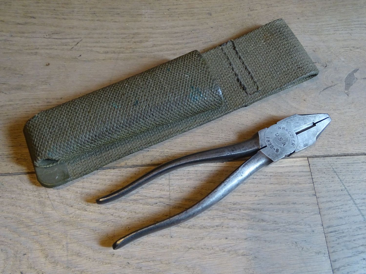 Pince US Kraeuter & Étui Mills WWII - Parfait État