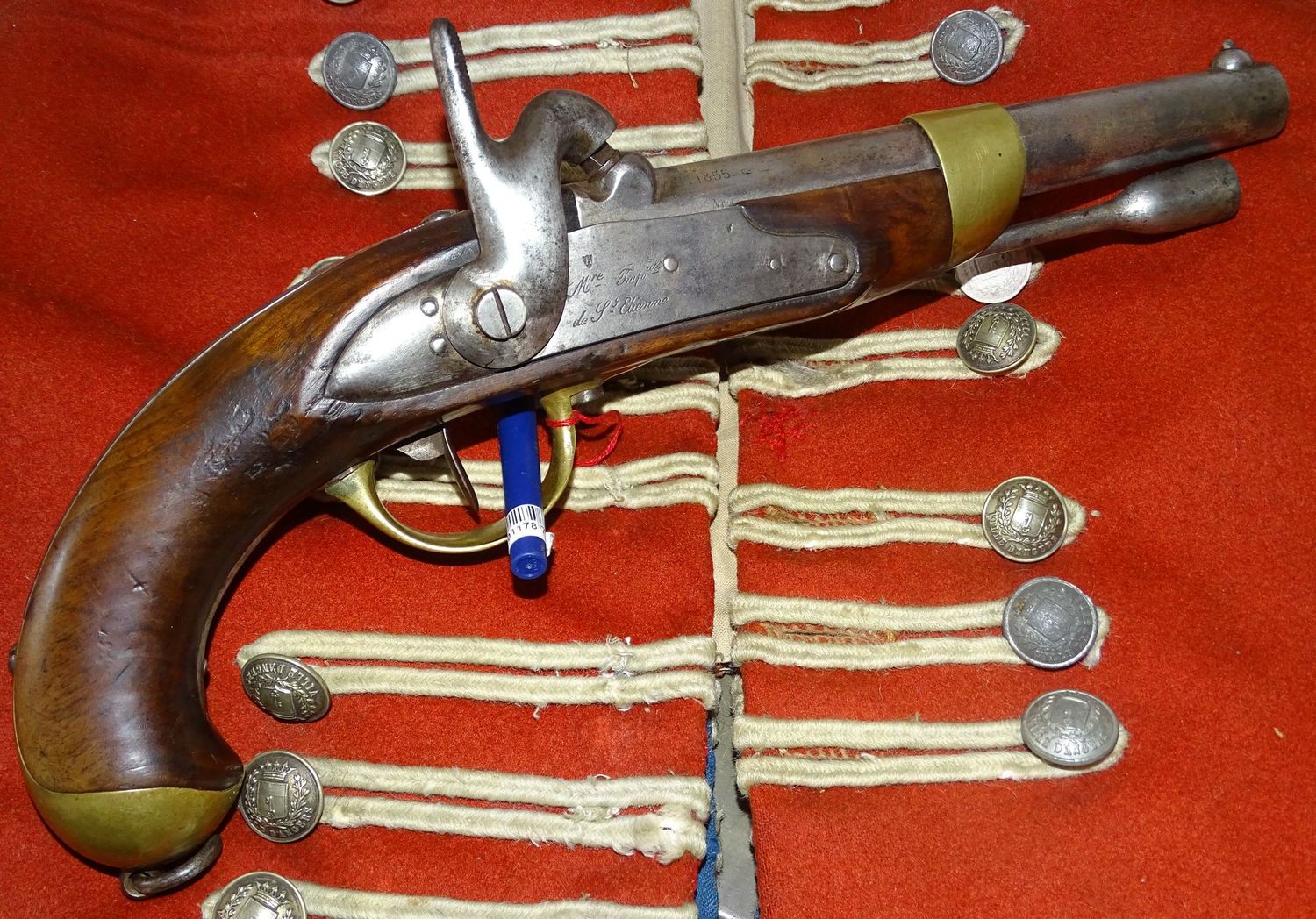 Pistolet Modèle 1822 Tbis 1856 - Manufacture Impériale de Saint-Étienne, Bel État d'Origine