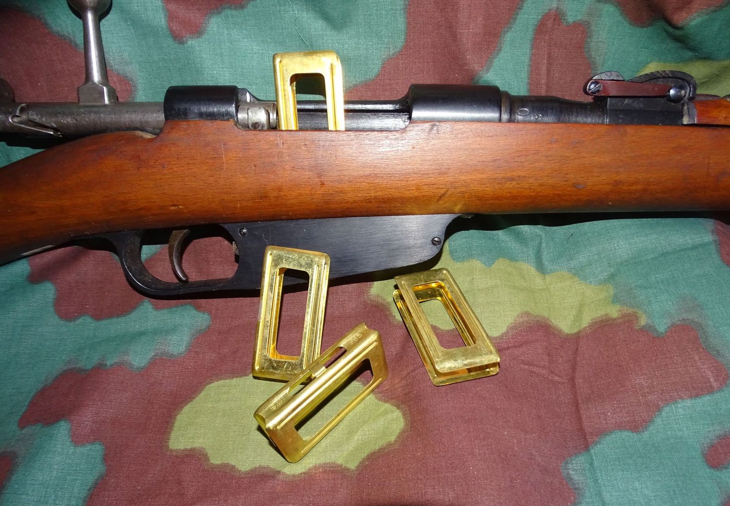 Clip en laiton pour fusil Carcano 6.5x52 - Neuf de stock, tous modèles