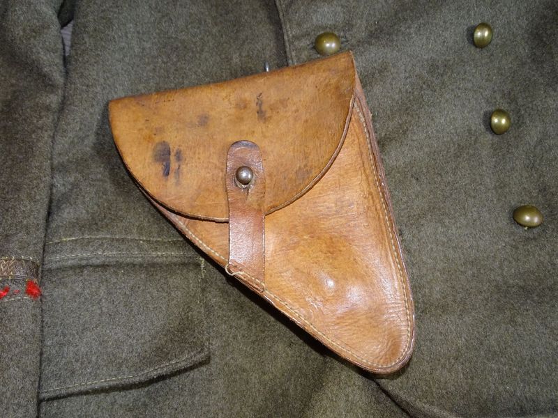 Étui Holster pour PA Ruby Français 7,65 - Cuir Fauve Clair Modèle 1892 - Bel État