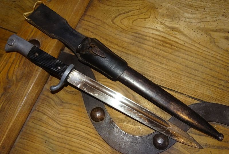 Baïonnette K98 de parade, modèle à lame standard – Fabricant Emil Voos Solingen.