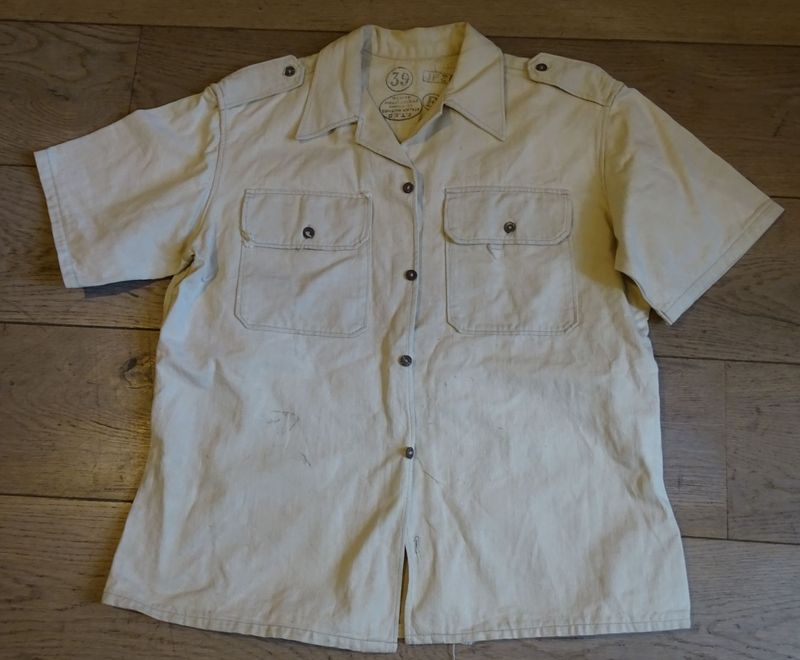 Chemise Militaire Française Indochine – Atelier Saigon F.T.E.O – Rare