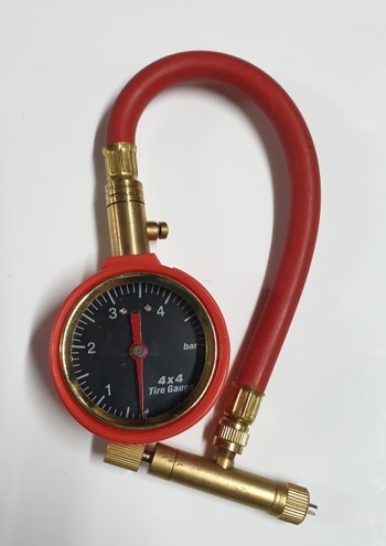 RED PRESSURE & BLOW-DOWN GAUGE FOR 4X4