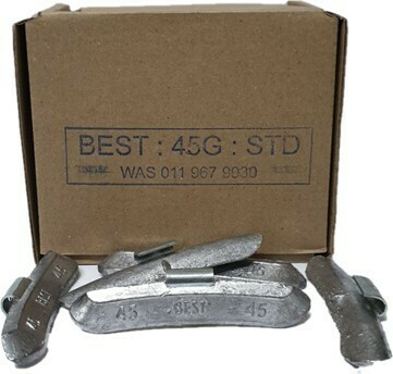 BEST STD 45G LEAD WHEEL WEIGHT/50 PER BOX BEST STD 45G LEAD WHEEL WEIGHT/50 PER BOX