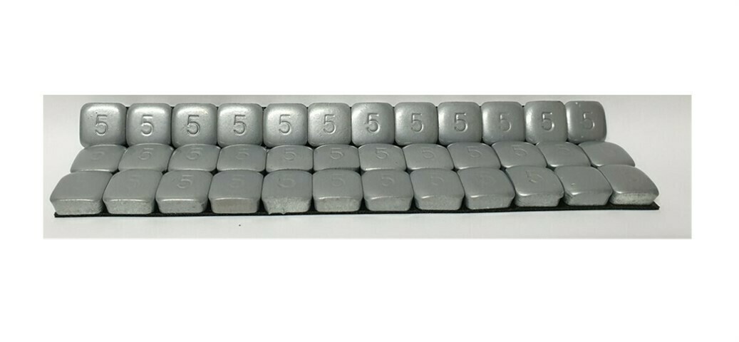 STICK-ON WHEEL WEIGHTS 12 x 5G STRIPS - 30 PER BOX - MOTORBIKE