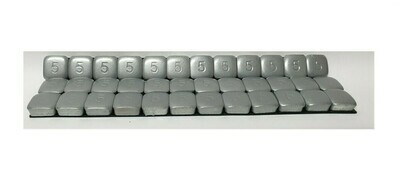 STICK-ON WHEEL WEIGHTS 12 x 5G STRIPS - 30 PER BOX - MOTORBIKE