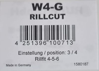 RILLCUT REGROOVING BLADES,W4/10