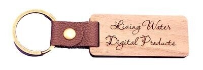 Keychain - premium wood - engraved