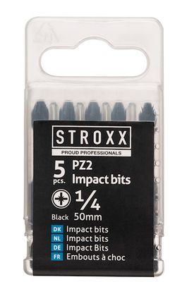 STROXX PZ2 Impact Bits 50mm (5-Pack) | Professional Quality