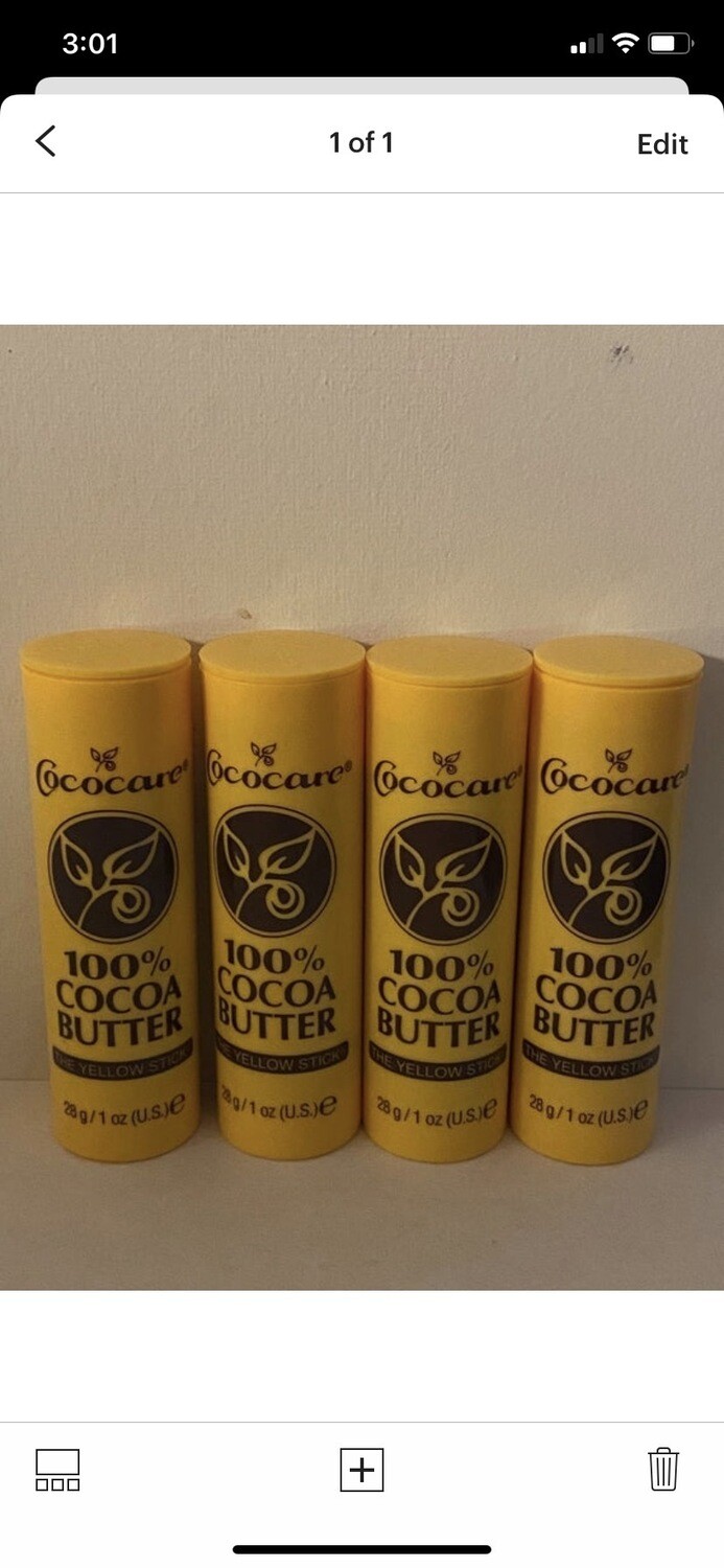 Cococare 100% Cocoa Butter Stick 1 oz -(4pcs)
