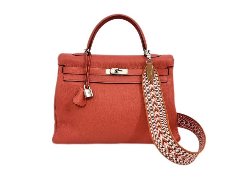 HERMES Kelly 35 Rouge Bougainvillea