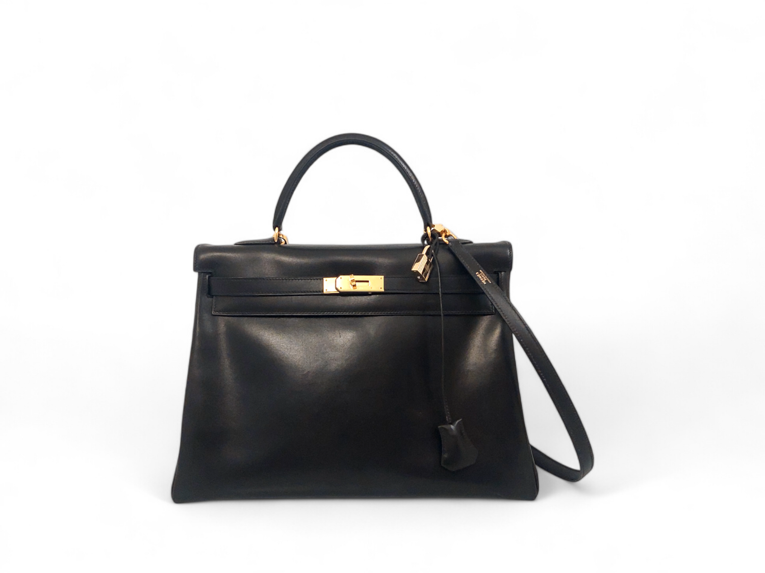 HERMES Kelly 35 Noir Box