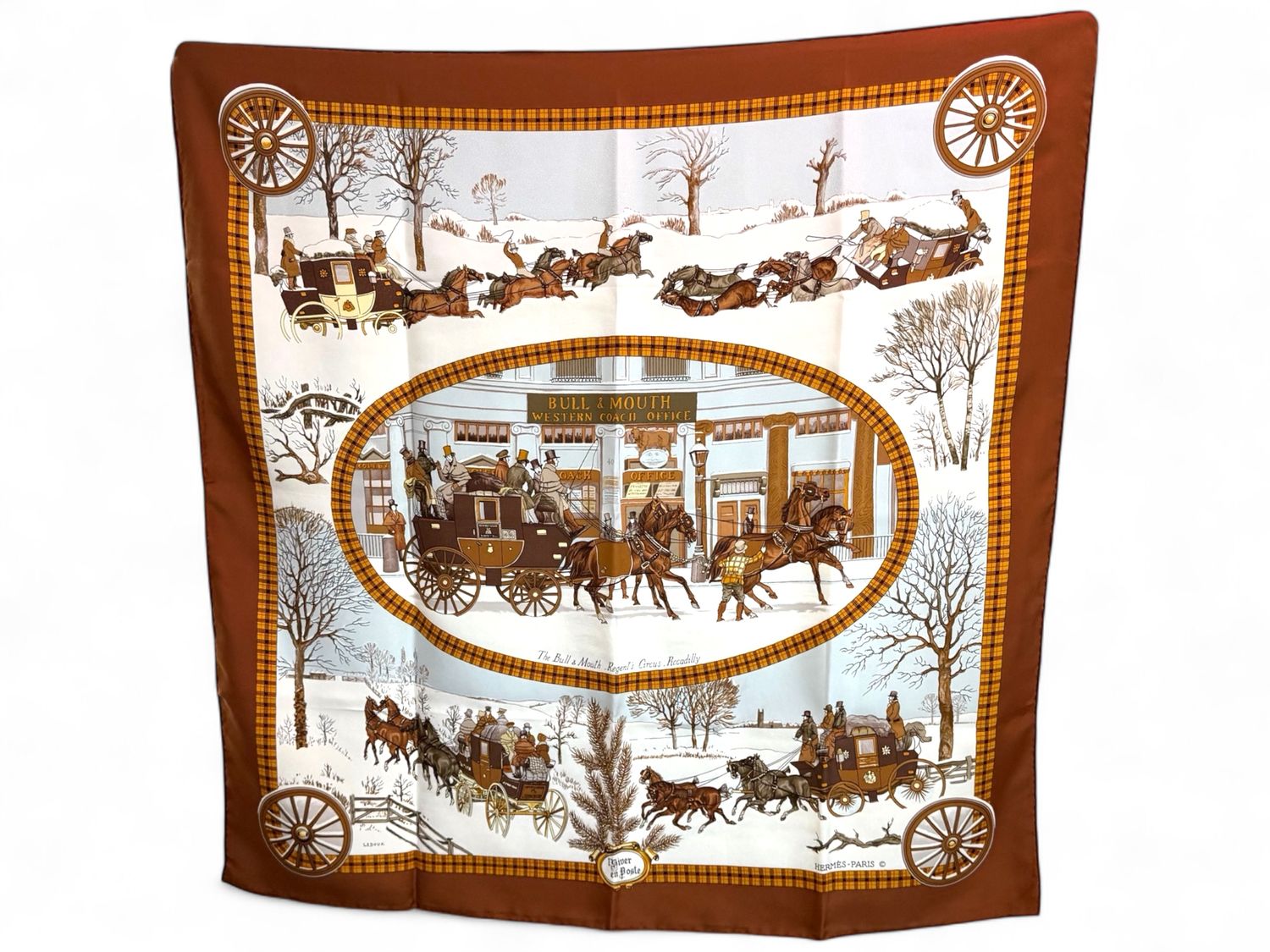 HERMES carré L’Hiver En Poste
