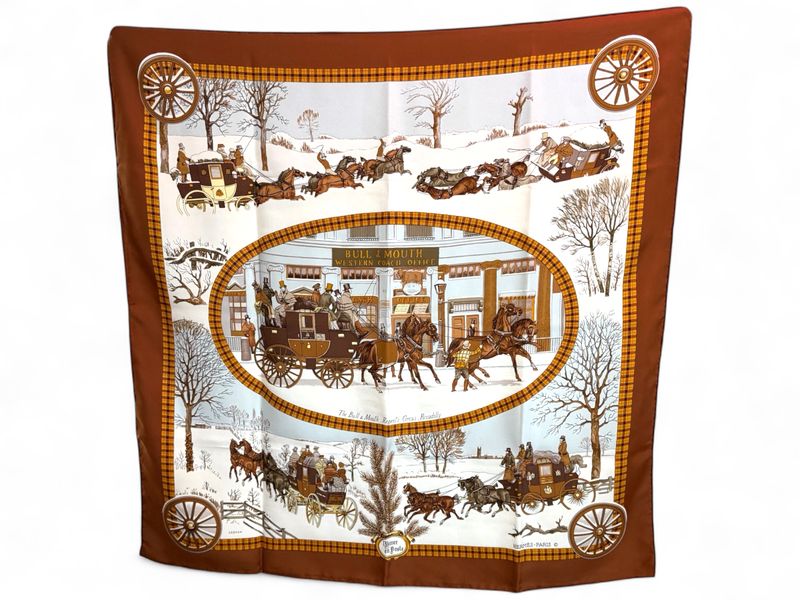 HERMES carré L’Hiver En Poste