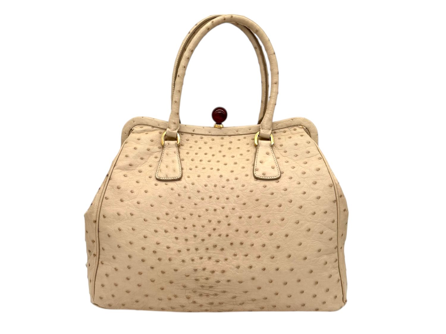 PRADA borsa in struzzo