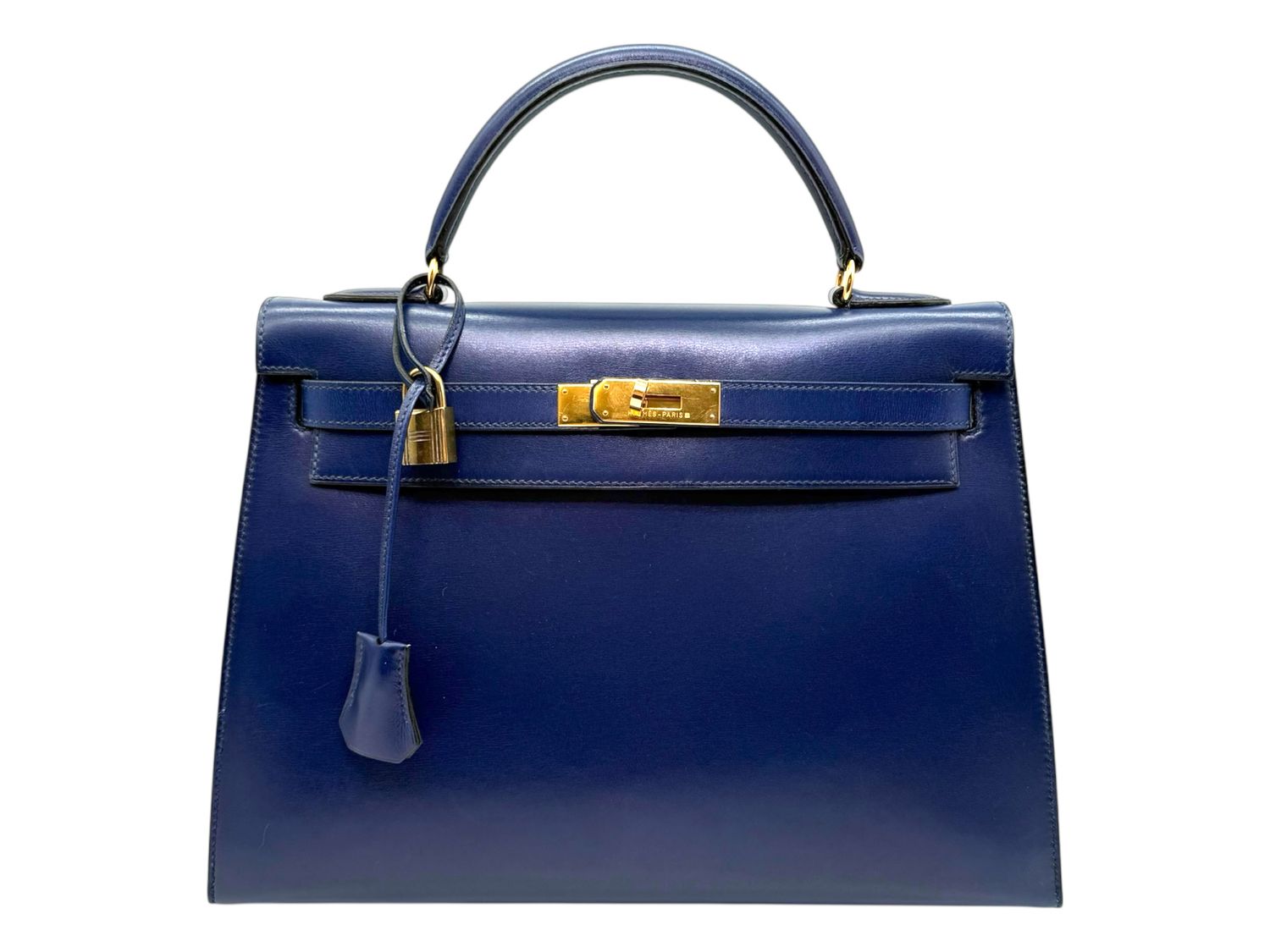 HERMES Kelly 32 Sellier Blue Saphir