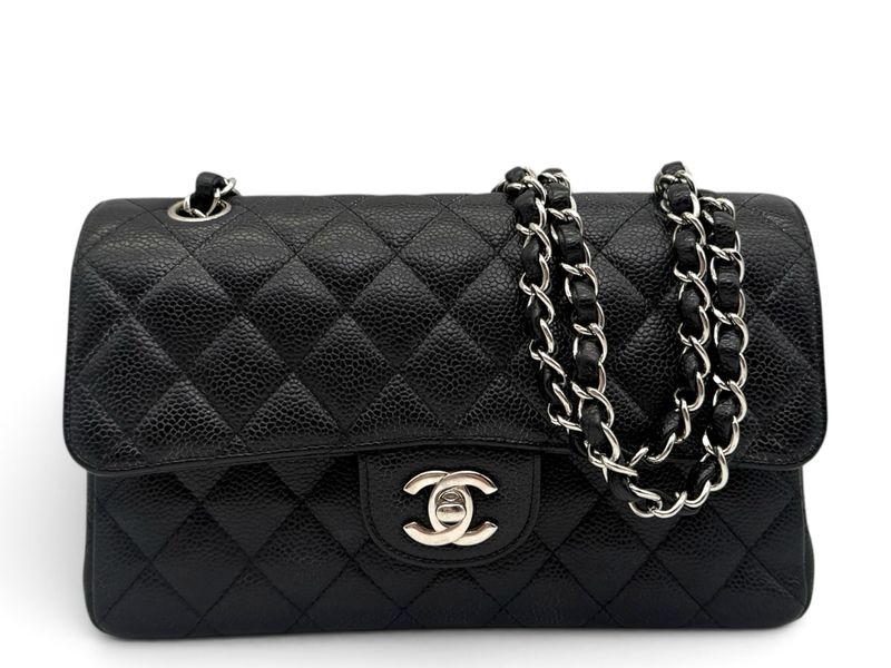 CHANEL Timeless 11.12 small catena Silver