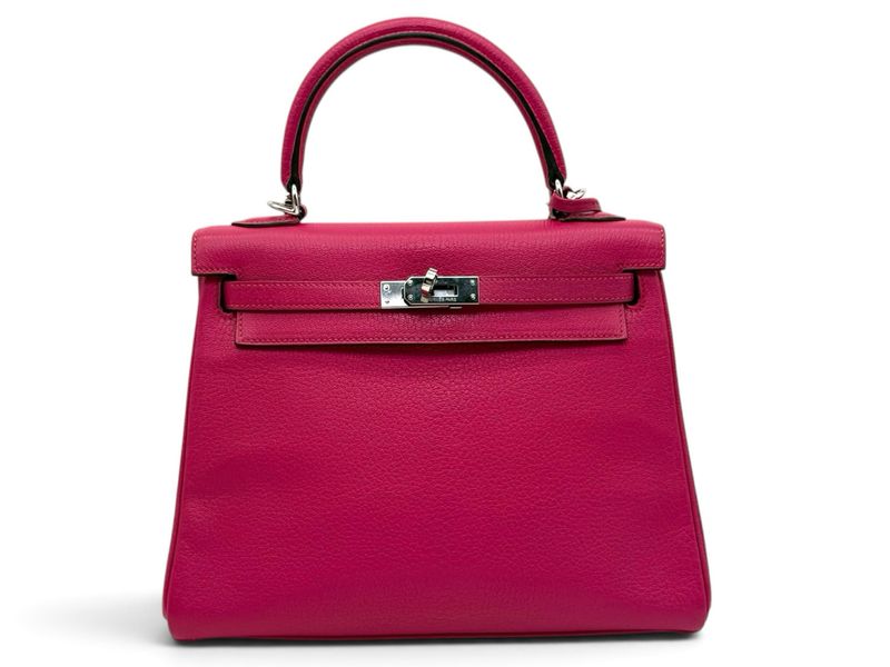 HERMES Kelly 25 Rose Shocking