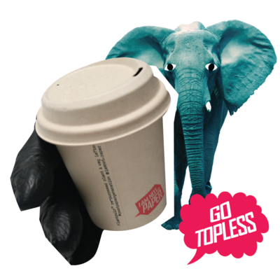 Cup 415ml - 14oz (1000) Go topless baby! Cup 415ml - 14oz (1000) Go topless baby!