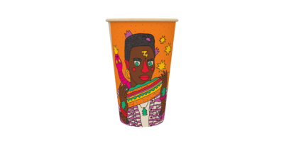 HEROES PRINT (15 prints in a box) Cup 80mm 355ml - 12oz (900 cups)