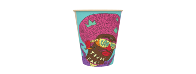 HEROES PRINT (15 prints in a box) Cup 80mm 237ml - 8oz (900 cups)