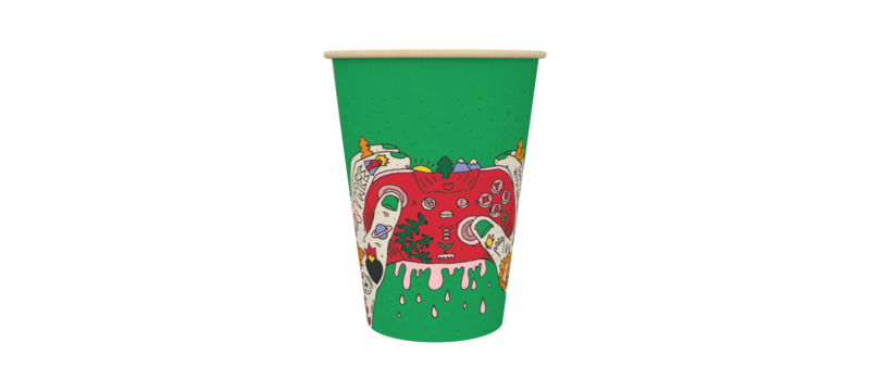 HEROES PRINT (15 prints in a box) Cup 80mm 296ml - 10oz (900 cups)