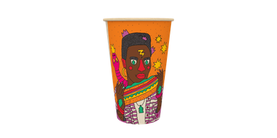 HEROES PRINT (15 prints in a box) Cup 80mm 355ml - 12oz (900 cups)