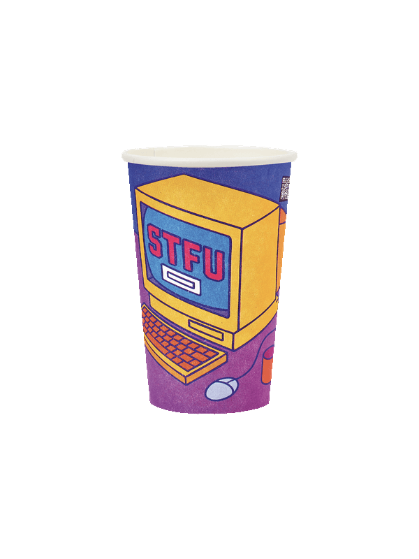 MISFITS Cup 12oz - 355ml (80mm) (900 qty) In White