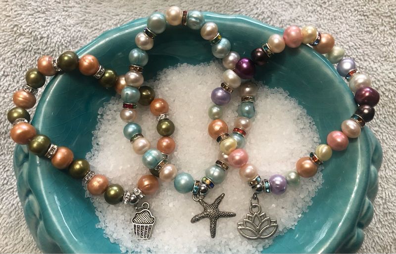 Pearl &amp; Gemstone Stretchy Bracelets