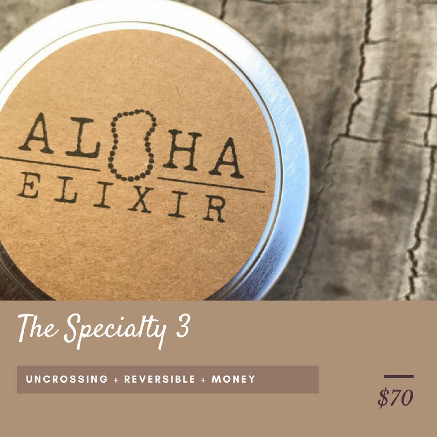 THE SPECIALTY THREE Aloha Elixir Intention Candles Soy