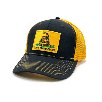 Don&#39;t Tread on Me Yellow Patch Snap-back Trucker Cap