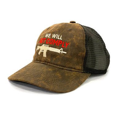 We Will Not Comply Pigment Print Mesh Back Cap