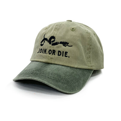 Join, Or Die. Pigment-Dyed Hat