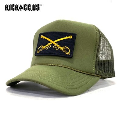 Classic Trucker Hat with US Army Cavalry Patch