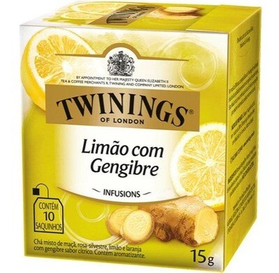 Chá Twinings of London chá Limão com Gengibre com 10 sachês