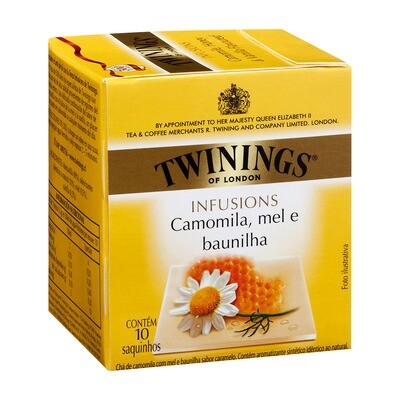 Chá Twinings of London chá Camomila, Mel e Baunilha com 10 sachês