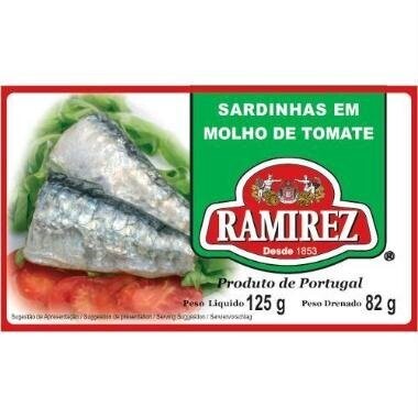 Promoção 6 latas de Sardinhas em Molho de Tomate RAMIREZ 125g