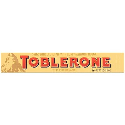 Toblerone Bar - Barra de Chocolate ao Leite Suíço com Mel e Amêndoa Nougat