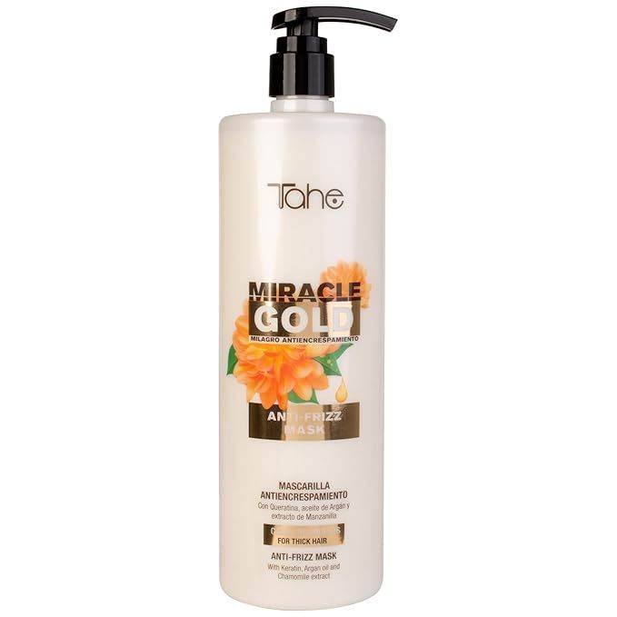 Tahe Miracle Gold Frizz Control Mask For Thick Hair 1000ml