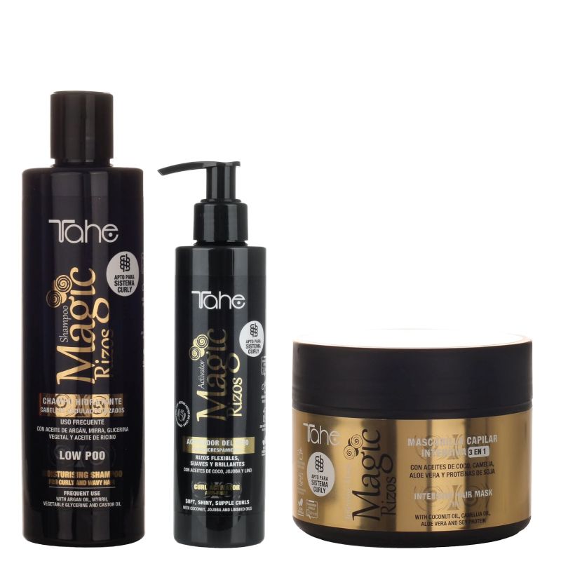 Tahe Magic Rizos Small Kit (Low Poo Shampoo + 3 in 1 Mask + Curl Activator)