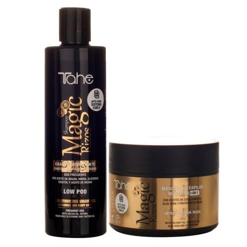 Tahe Magic Rizos Kit (Shampoo Low Poo 300ml + Mask 3 in 1 300ml) For Curly Hair