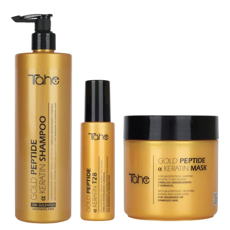 Tahe Gold Peptide For Dry Hair (Shampoo + Mask + Leave On Serum T28)