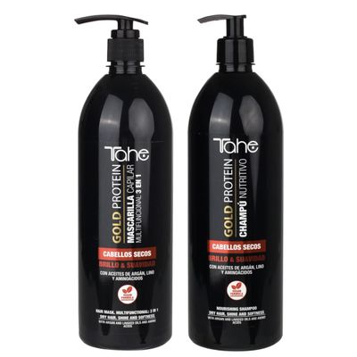 Tahe Gold Protein Large Kit For Dry Hair (Shampoo 1000ml + Mask 1000ml)