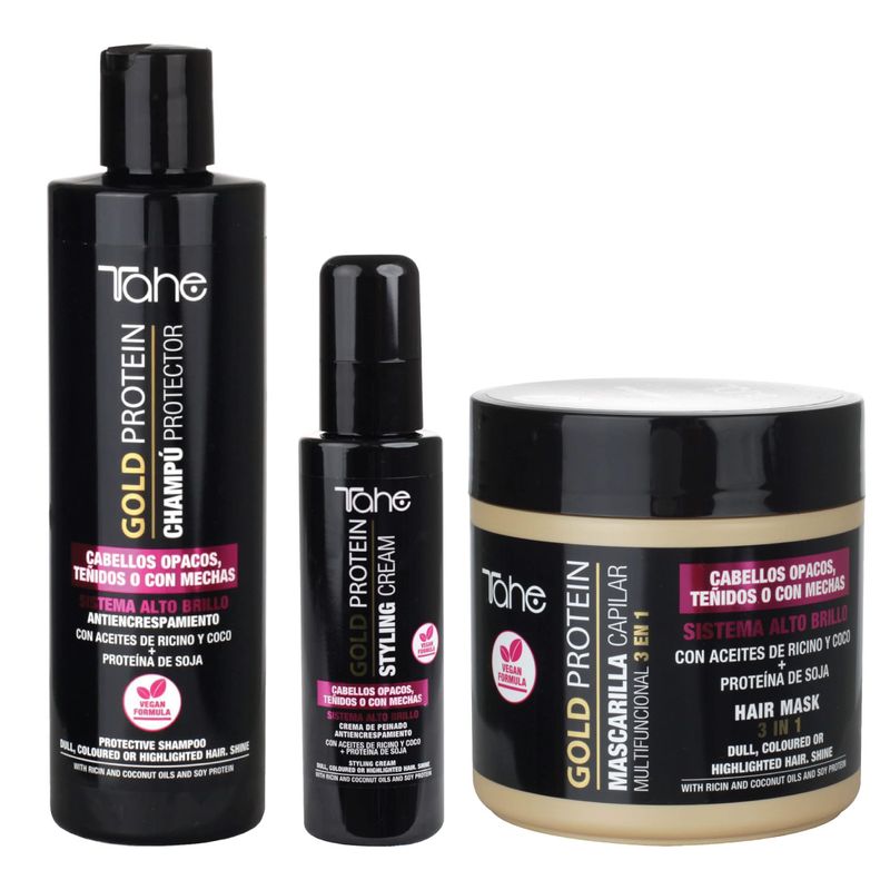 Tahe Gold Protein Small Kit For Colored Hair With Leave On