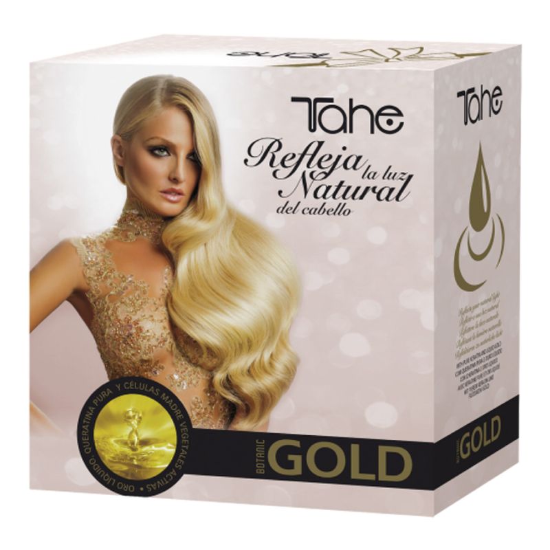 Tahe Keratin Gold Small Kit (Shampoo 300ml + Mask 300ml + Serum 30ml)